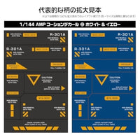 AMP02-144-WAY 1/144 AMP02 コーションデカール ホワイト&イエロー(1枚入)