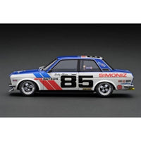 IG3309 IGモデル 1/18 Datsun Bluebird (510) White/Blue #85