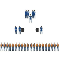 1/350 JMSDF 潜水艦クルーフィギュア 30体set