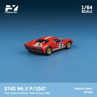 FY64090 Finclassically 1/64 GT40 Mk.II P1047 'Shelby American' LeMans 24 Hours 1966 #3 Red