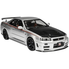 M83431 MOTORHELIX 1/18 日産 スカイライン GT-R (R34) NISMO CUSTOMIZED カーボンボンネット バージョン シルバー