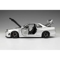 M83431 MOTORHELIX 1/18 日産 スカイライン GT-R (R34) NISMO CUSTOMIZED カーボンボンネット バージョン シルバー