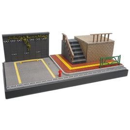 SCJ88002 収蔵家(Shoucangjia) 都市風景ジオラマ 階段と駐車場のある街角