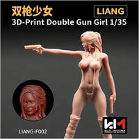 LIANG-F002 リアンモデル 1/35 ダブルガン ガール 3Dプリンター製)