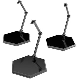 THE シンプルスタンド×3 BLACK【フィギュア&模型用】〈HEX〉タイプ