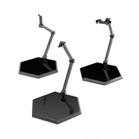 THE シンプルスタンド×3 BLACK【フィギュア&模型用】〈HEX〉タイプ