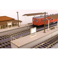 MS079 1/80ペーパーキット まちかどアクセサリーシリーズ 島式ローカルホーム 延長セットA(電柱・駅名板)