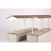 MS080 1/80ペーパーキット まちかどアクセサリーシリーズ 島式ローカルホーム 延長セットB (上屋)