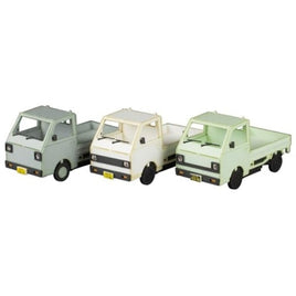 MS097 1/80ペーパーキット まちかどアクセサリーシリーズ 軽トラック(白・シルバー・淡草)