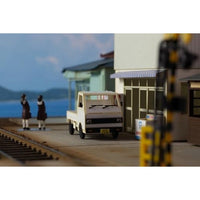 MS097 1/80ペーパーキット まちかどアクセサリーシリーズ 軽トラック(白・シルバー・淡草)