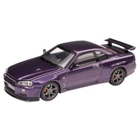 M63401 MOTORHELIX 1/64 日産 スカイライン GT-R R34 V Spec II  ミッドナイトパープル