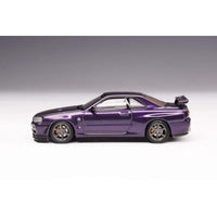M63401 MOTORHELIX 1/64 日産 スカイライン GT-R R34 V Spec II  ミッドナイトパープル
