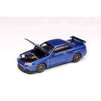 M63403 MOTORHELIX 1/64 日産 スカイライン GT-R R34 V Spec II  ベイサイドブルー