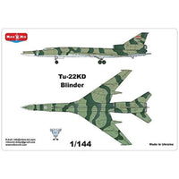 MKR144-024 ミクロミル 1/144 Tu-22KDブラインダーミサイル爆撃機※3種デカール付属:ソ連、ウクライナ、イラク x 各1