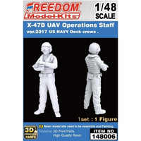 FRE148006 フリーダムモデルキット 1/48 X-47B用米海軍 UAV運用スタッフ フィギュア 2017年