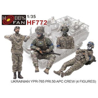 HF772 AFV CLUB 1/35 ウクライナ軍  YPR-765 PRI. 50APC 乗組員フィギュア4人セット(レジン製)