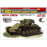 MA35243 ミニアート 1/35 T-80ソビエト軽戦車&乗組員5体+履帯連結可動式 特別版