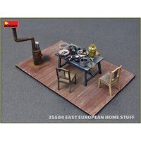 MA35584 ミニアート 1/35 東欧の家財道具(テーブル・イス・食器・ストーブ)