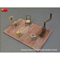 MA35584 ミニアート 1/35 東欧の家財道具(テーブル・イス・食器・ストーブ)