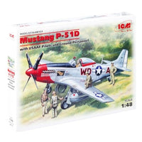 48153 ICM 1/48 P-51D w/パイロット&グランドクルーセット