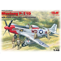 48153 ICM 1/48 P-51D w/パイロット&グランドクルーセット