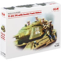 35368 ICM 1/35 ソビエトT-34/76w/戦車搭乗歩兵