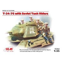 35368 ICM 1/35 ソビエトT-34/76w/戦車搭乗歩兵