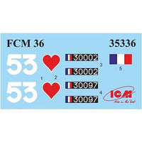 35338 ICM 1/35 フランス FCM36 軽戦車 w/クルー