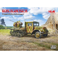 35455 ICM 1/35 ドイツ Sd.Kfz.3b w/ Flak 38 AA Gun
