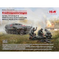 35114 ICM 1/35 Sd.kfz.251/8Ausf.A装甲救急車 w/ドイツ衛生兵