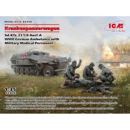 35114 ICM 1/35 Sd.kfz.251/8Ausf.A装甲救急車 w/ドイツ衛生兵