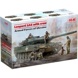 35013 ICM 1/35 ウクライナ軍 レオパルド2A6 w/戦車兵