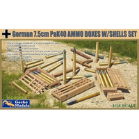 GEC16GM0014 ゲッコー・モデル 1/16 ドイツ軍 7.5cm PaK40用砲弾箱& 砲弾セット