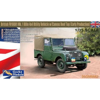 GEC35GM0062 ゲッコーモデル 1/35 英国陸軍 FV18001 マークⅠ 80in 4×4ユーティリティービーグル w/キャンバスルーフトップ(前期型)