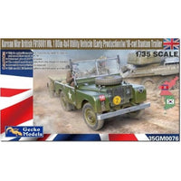 GEC35GM0076 ゲッコーモデル  1/35 英国陸軍 FV18001 マークI 4x4 ユーティリティビークル (前期型) w/10-cwt トレーラー 朝鮮戦争