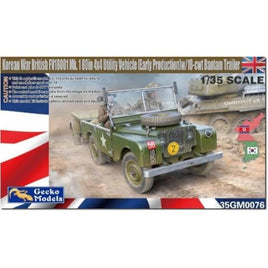 GEC35GM0076 ゲッコーモデル  1/35 英国陸軍 FV18001 マークI 4x4 ユーティリティビークル (前期型) w/10-cwt トレーラー 朝鮮戦争