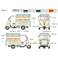 GEC35GM0113 ゲッコーモデル 1/35 サイゴン ランブロ550 シャトル 三輪自動車w/休憩中の運転手 1960~70年代 (2両セット、フィギュア
