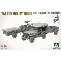 TKO1026 タコム 1/16 米陸軍 1/4トン ユーティリティ トラックw/ 1/4トン ユーティリティ トレーラー