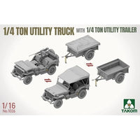 TKO1026 タコム 1/16 米陸軍 1/4トン ユーティリティ トラックw/ 1/4トン ユーティリティ トレーラー