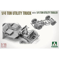 TKO1026 タコム 1/16 米陸軍 1/4トン ユーティリティ トラックw/ 1/4トン ユーティリティ トレーラー