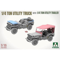 TKO1026 タコム 1/16 米陸軍 1/4トン ユーティリティ トラックw/ 1/4トン ユーティリティ トレーラー