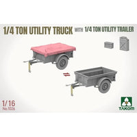 TKO1026 タコム 1/16 米陸軍 1/4トン ユーティリティ トラックw/ 1/4トン ユーティリティ トレーラー