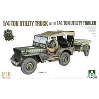 TKO1026 タコム 1/16 米陸軍 1/4トン ユーティリティ トラックw/ 1/4トン ユーティリティ トレーラー