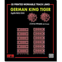 RFM3033 ライフィールド 1/35 キングタイガーシリーズ用Gg26/800/300タイプ可動式履帯w/起動輪(3Dプリンター製)
