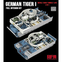 RFM5141 ライフィールド 1/35 タイガーⅠ用フルインテリアキット 極初期/前期/中期/後期 4in1