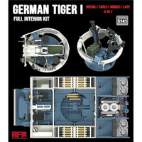 RFM5141 ライフィールド 1/35 タイガーⅠ用フルインテリアキット 極初期/前期/中期/後期 4in1