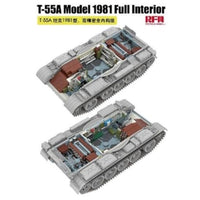 RFM5155 ライフィールドモデル 1/35 T-55A Mod.1981 w/フルインテリア&可動式履帯