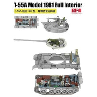 RFM5155 ライフィールドモデル 1/35 T-55A Mod.1981 w/フルインテリア&可動式履帯
