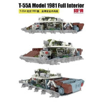 RFM5155 ライフィールドモデル 1/35 T-55A Mod.1981 w/フルインテリア&可動式履帯