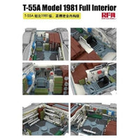 RFM5155 ライフィールドモデル 1/35 T-55A Mod.1981 w/フルインテリア&可動式履帯